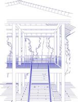 3d illustration de Résidentiel projet vecteur