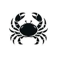 Crabe silhouette. logos. Crabe isolé sur blanc Contexte. Crabe illustration logo vecteur