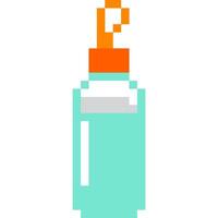 bouteille dessin animé icône dans pixel style vecteur