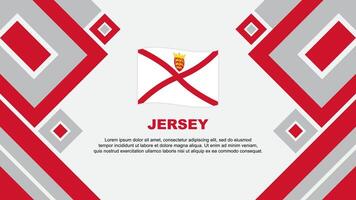 Jersey drapeau abstrait Contexte conception modèle. Jersey indépendance journée bannière fond d'écran vecteur illustration. Jersey dessin animé