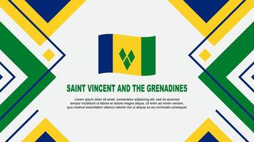 Saint Vincent et le grenadines drapeau abstrait Contexte conception modèle. Saint Vincent et le grenadines indépendance journée bannière fond d'écran vecteur illustration. illustration