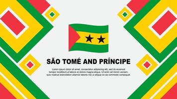 sao tome et principe drapeau abstrait Contexte conception modèle. sao tome et principe indépendance journée bannière fond d'écran vecteur illustration. dessin animé