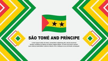 sao tome et principe drapeau abstrait Contexte conception modèle. sao tome et principe indépendance journée bannière fond d'écran vecteur illustration. conception