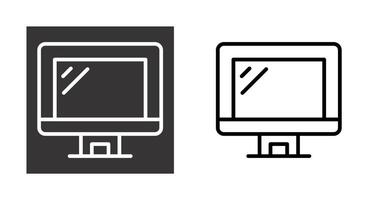 icône de vecteur de moniteur d'ordinateur