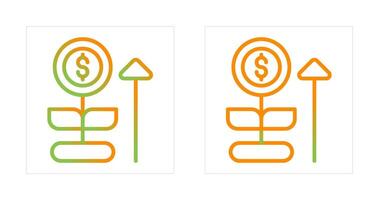 icône de vecteur de croissance de l'argent