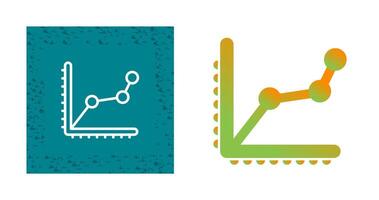 icône de vecteur de graphique en courbes