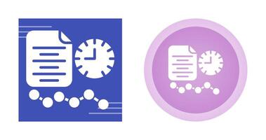 temps séries une analyse vecteur icône
