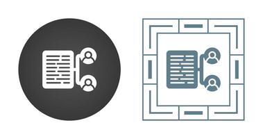 document collaboration vecteur icône