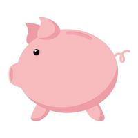 icône d'économie d'argent d'épargne cochon vecteur