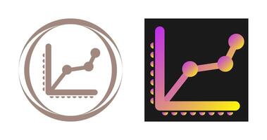 icône de vecteur de graphique en courbes