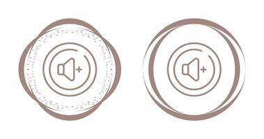 le volume en haut cercle vecteur icône
