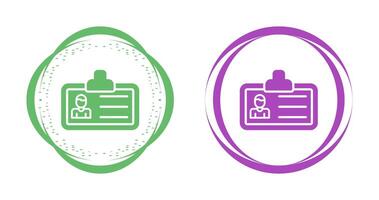 icône de vecteur de carte d'identité