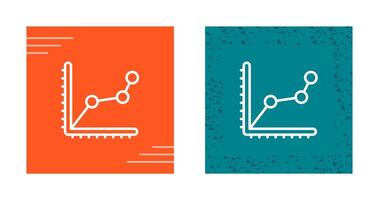 icône de vecteur de graphique en courbes