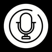 microphone cercle vecteur icône