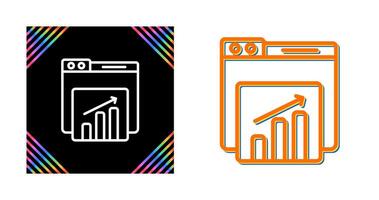 site Internet statistiques vecteur icône