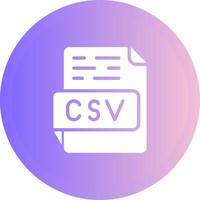 icône de vecteur csv