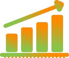 graphique en augmentant vecteur icône