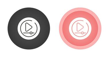 vidéo jouer cercle vecteur icône
