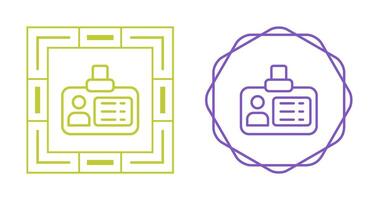 icône de vecteur de carte d'identité