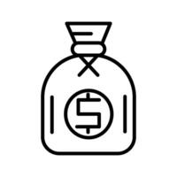 icône de vecteur de sac de dollar