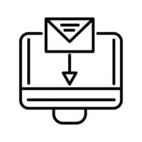 courrier télécharger vecteur icône