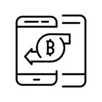 icône de vecteur mobile bitcoin