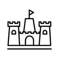 icône de vecteur de château de sable