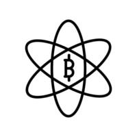 icône de vecteur de science bitcoin