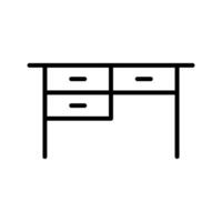 table avec tiroirs ii vecteur icône