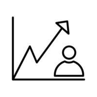 icône de vecteur de croissance d'entreprise