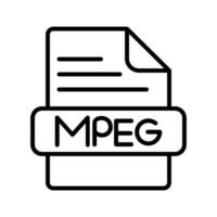 icône de vecteur mpeg