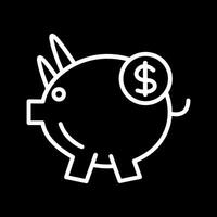 icône de vecteur d'économie de cochon