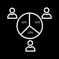 icône de vecteur de statistiques de candidat