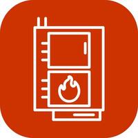 icône de vecteur de chaudière à combustible solide