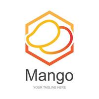 mangue logo, fruit conception Facile minimaliste style, fruit jus vecteur, icône symbole illustration vecteur