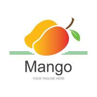 mangue logo, fruit conception Facile minimaliste style, fruit jus vecteur, icône symbole illustration vecteur