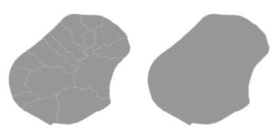 nauru carte avec administratif divisions. vecteur illustration.