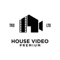 maison Accueil studio film cinéma vidéo logo icône conception illustration vecteur