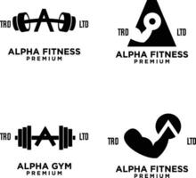 Gym aptitude lettre une logo icône conception vecteur