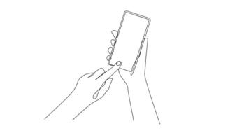 main en portant téléphone continue illustration conception vecteur