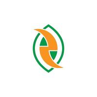 vert feuille e éco biologique Puissance énergie symbole logo vecteur
