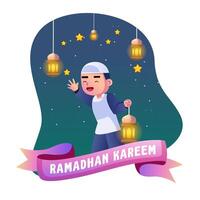 Ramadan des gamins illustration vecteur