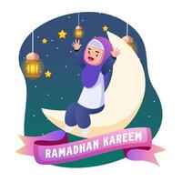 Ramadan des gamins illustration vecteur