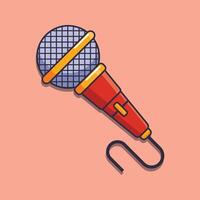 dessin animé vecteur illustration de microphone.