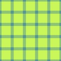 nu textile en tissu vérifier, fermer tartan vecteur texture. italien plaid Contexte sans couture modèle dans sarcelle et citron vert couleurs.