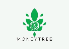 minimaliste argent arbre logo conception vecteur modèle. argent grandir investissement pour affaires la finance logo. argent investissement logo