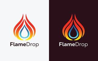 minimaliste Feu flamme laissez tomber logo conception vecteur modèle. moderne coloré Feu flamme laissez tomber vecteur. l'eau crête, simple logo