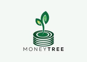 minimaliste argent arbre logo conception vecteur modèle. argent grandir investissement pour affaires la finance logo. argent investissement logo