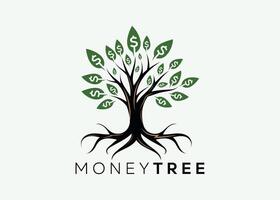 minimaliste argent arbre logo conception vecteur modèle. argent grandir investissement pour affaires la finance logo. argent investissement logo