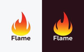 minimaliste Feu flamme logo conception vecteur modèle. moderne coloré Feu flamme vecteur. crête, simple logo.